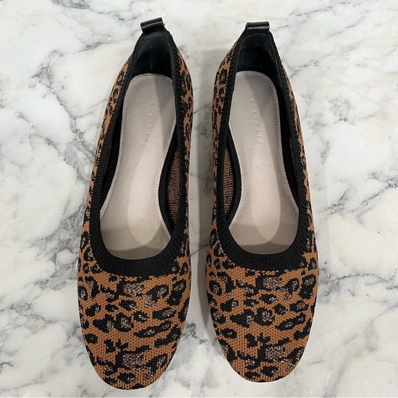 Sanctuary Social Smart Creation Leopard Knit Recycled Ballet Flats Size 7.5 - Picture 3 of 9